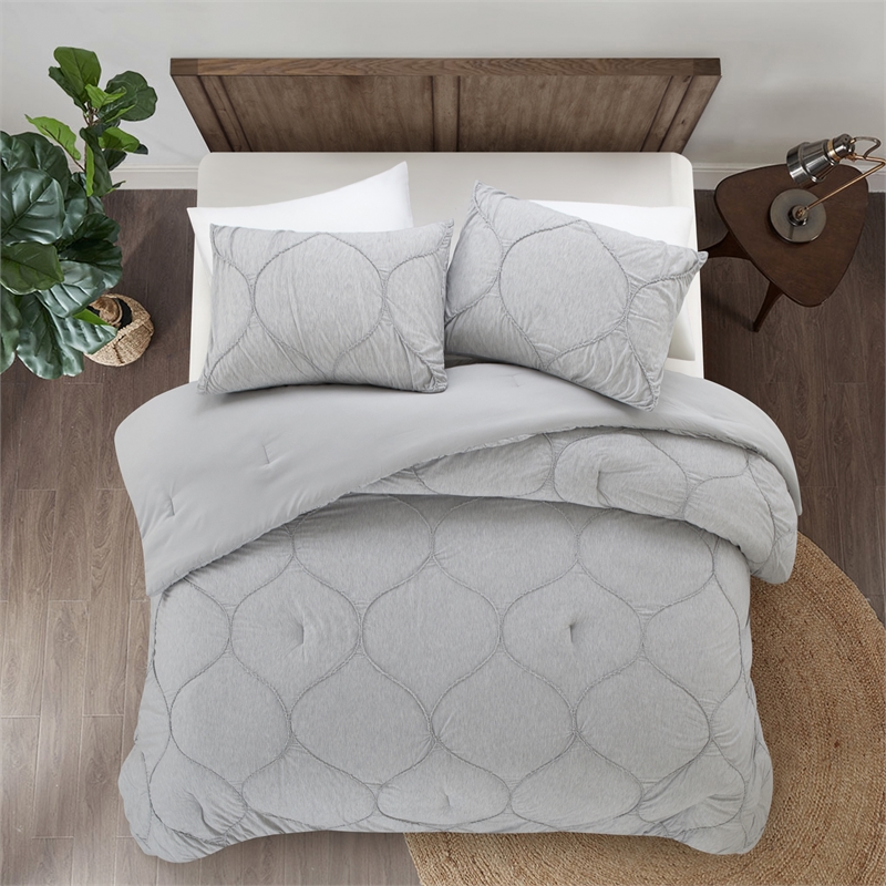 Posh Living Ginger 2pc Twin/Twin XL Comforter Set Grey