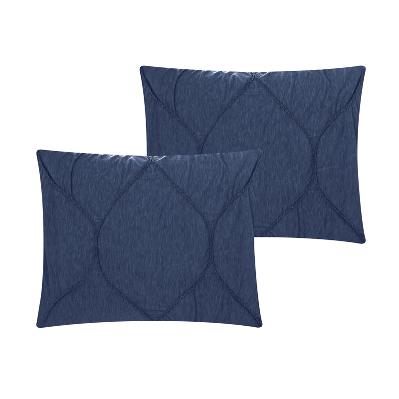 Posh Living Ginger 3pc King/California King Comforter Set Navy