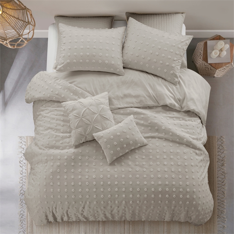 Posh Living Maira 7pc King/California King Duvet Set Beige