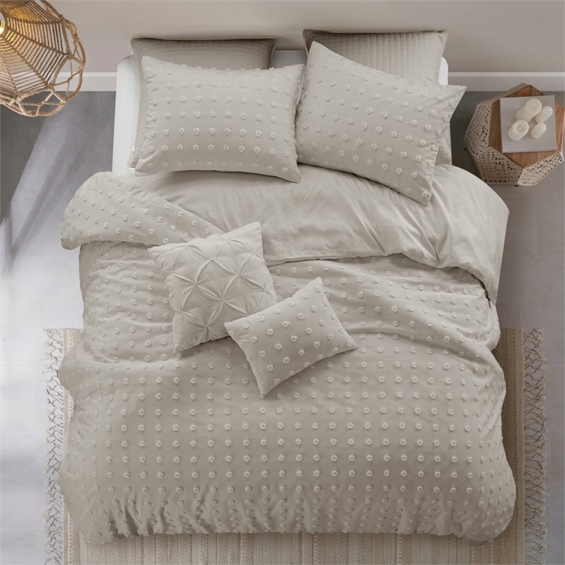Posh Living Maira 7pc Full/Queen Duvet Set Beige