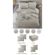 Posh Living Maira 7pc Full/Queen Duvet Set Beige