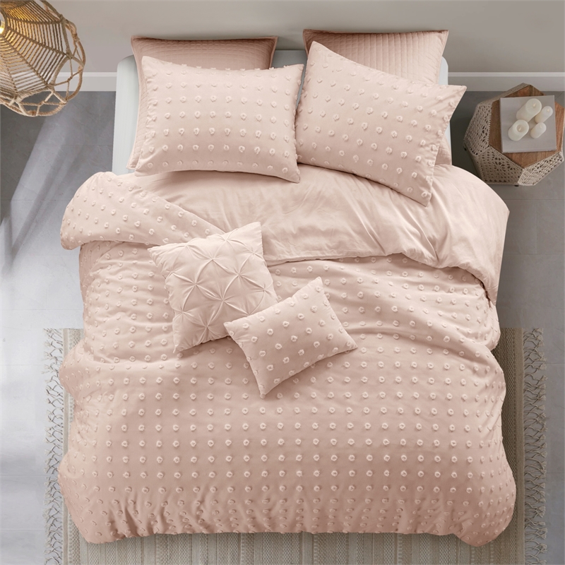 Posh Living Maira 7pc King/California King Duvet Set Blush