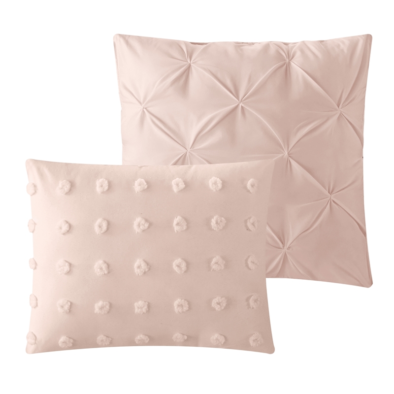 Posh Living Maira 7pc King/California King Duvet Set Blush