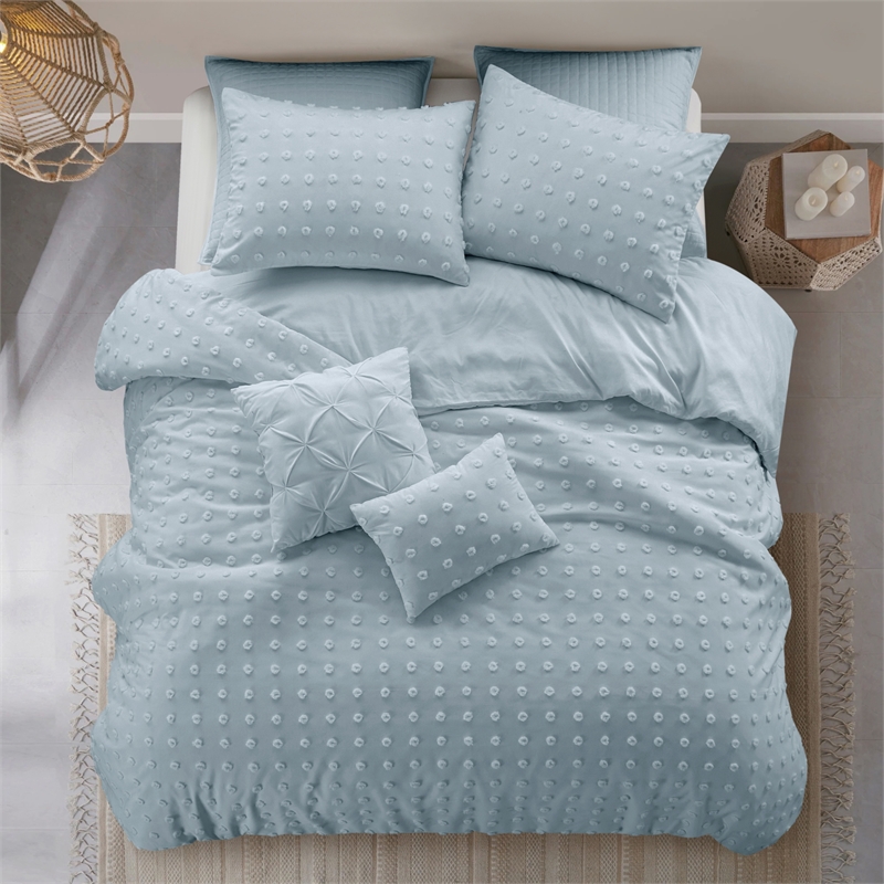 Posh Living Maira 7pc Full/Queen Duvet Set Blue