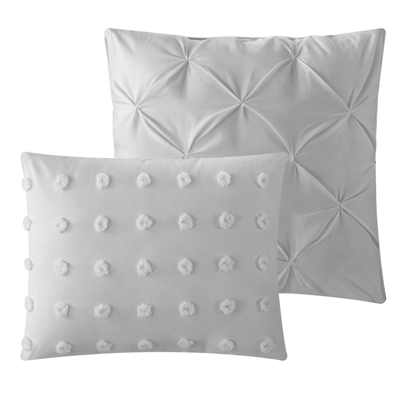 Posh Living Maira 7pc King/California King Duvet Set Grey