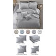 Posh Living Maira 7pc King/California King Duvet Set Grey
