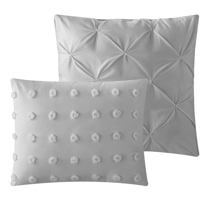 Posh Living Maira 7pc Full/Queen Duvet Set Grey