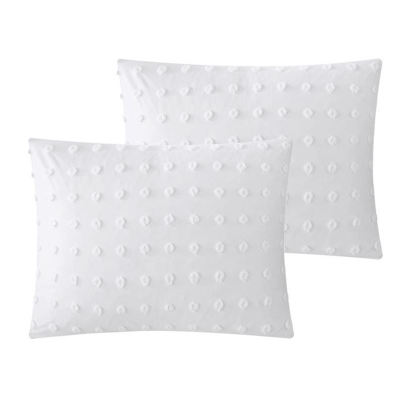 Posh Living Maira 7pc King/California King Duvet Set White