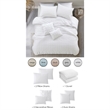 Posh Living Maira 7pc Full/Queen Duvet Set White