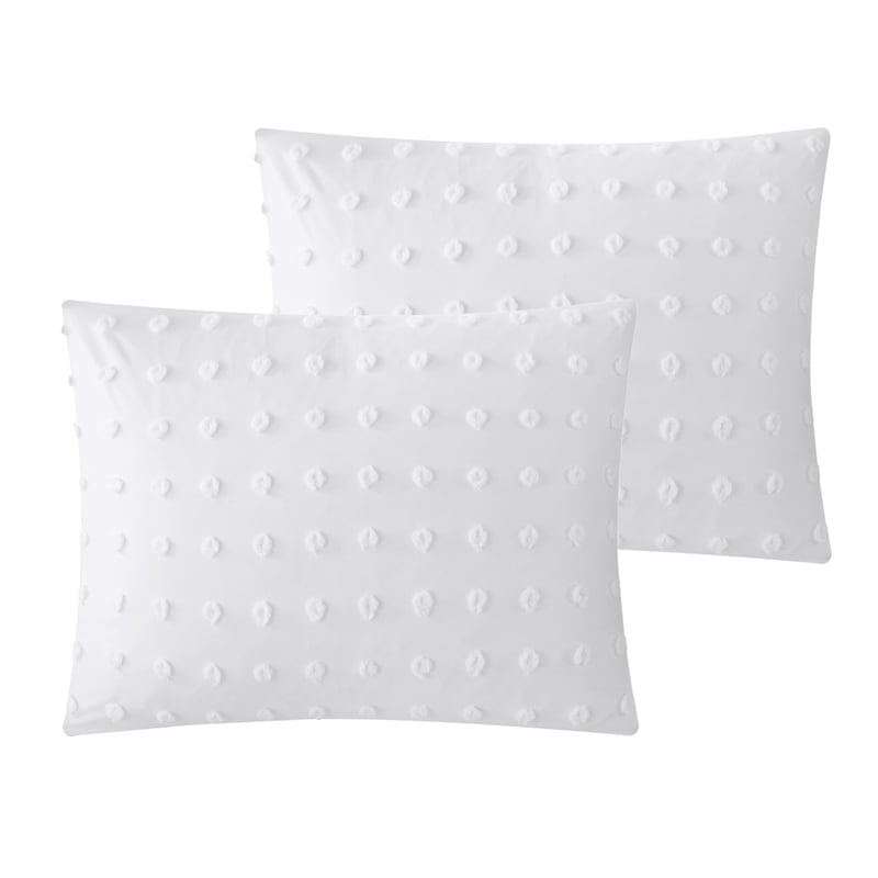 Posh Living Maira 7pc Full/Queen Duvet Set White