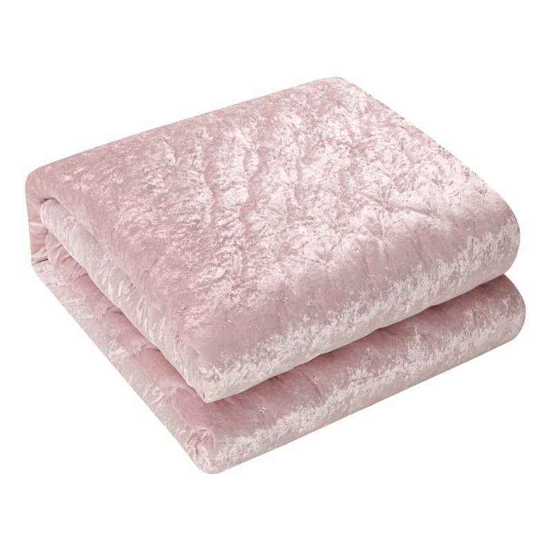 Posh Living Safiya Velvet 3pc Full/Queen Comforter Set Blush