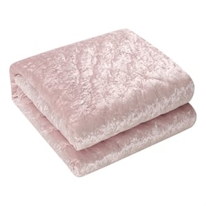 Posh Living Safiya Velvet 2pc Twin/Twin XL Comforter Set Blush