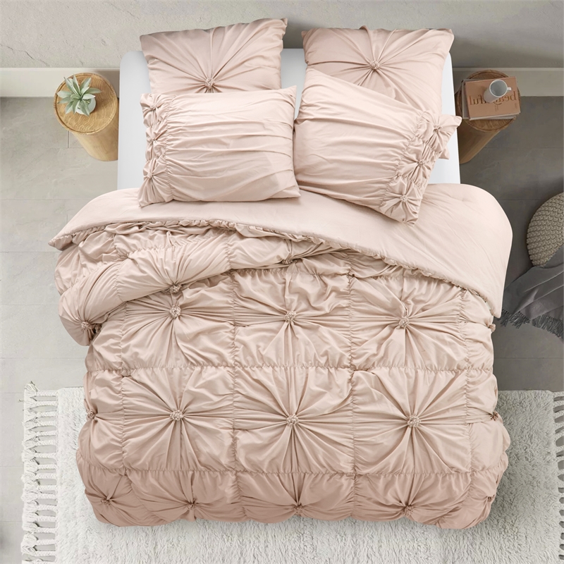 Posh Living Arissa 5pc Full/Queen Comforter Set Blush