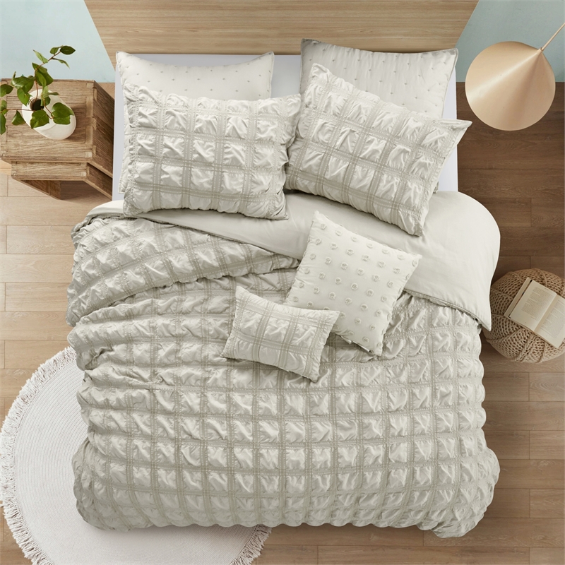 Posh Living Kynnedi 7pc King/California King Duvet Set Beige