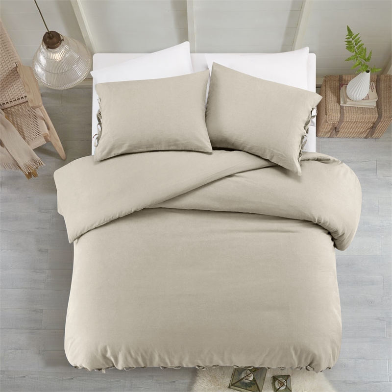 Posh Living Izabela 3pc Full/Queen Duvet Set Beige