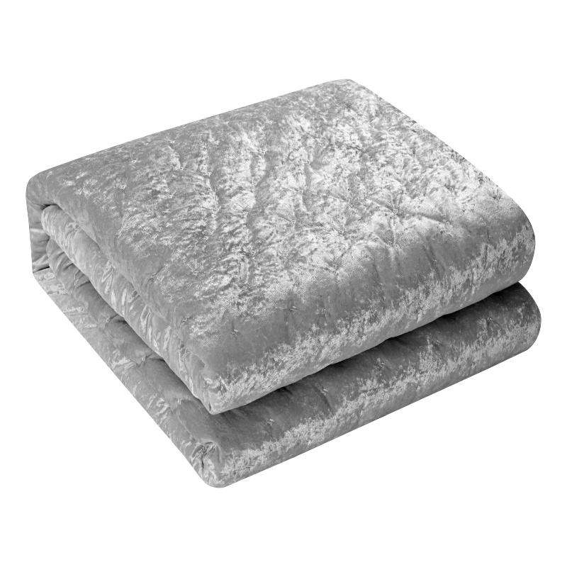 Posh Living Safiya Velvet 3pc Full/Queen Comforter Set Silver