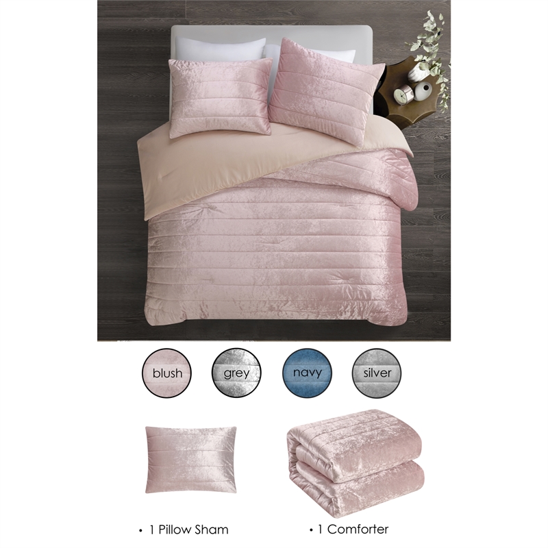 Posh Living Yehudis 2pc Twin/Twin XL Comforter Set Blush