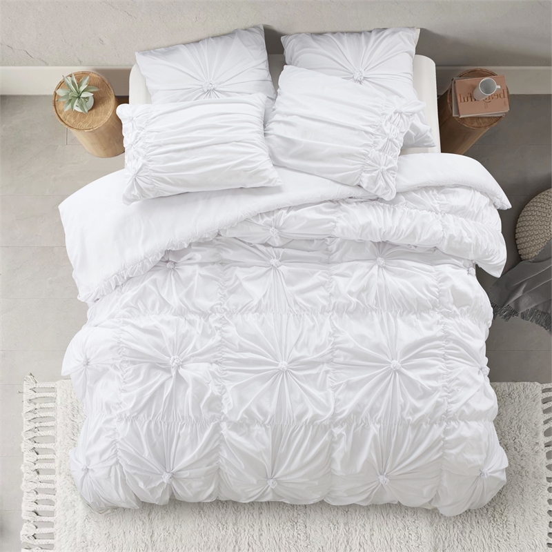 Posh Living Arissa 5pc King/California King Comforter Set White