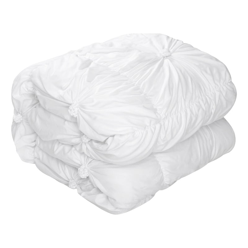 Posh Living Arissa 5pc Full/Queen Comforter Set White