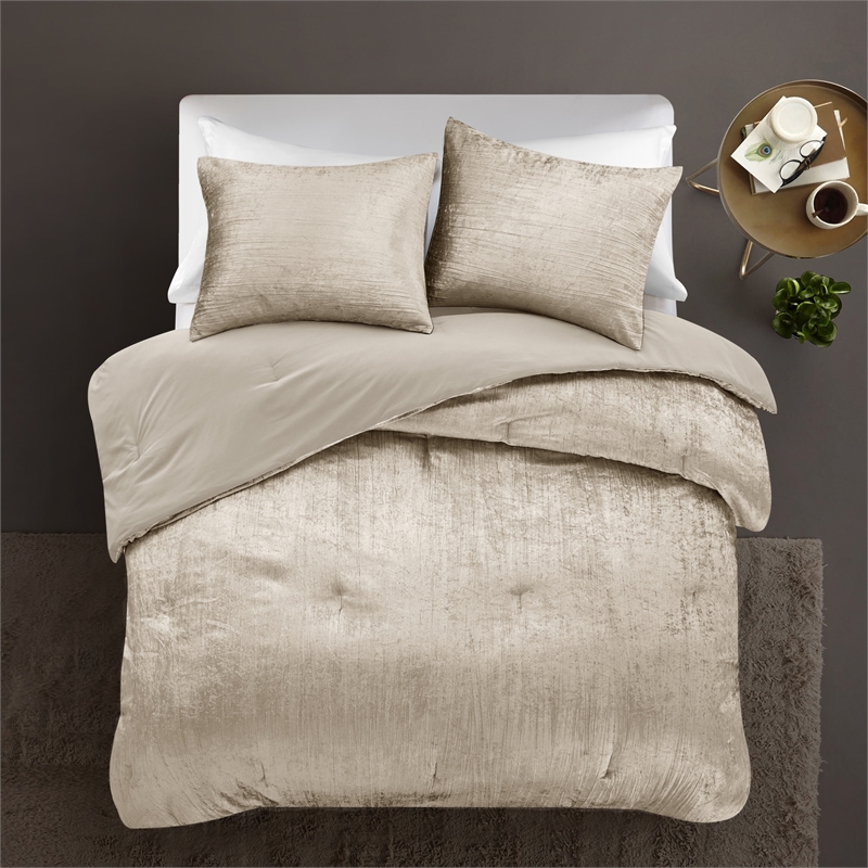 Posh Living Deklin 3pc King/California King Comforter Set Beige