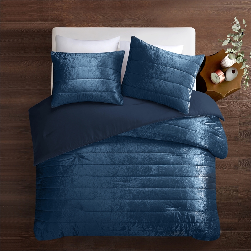 Posh Living Yehudis 3pc King/California King Comforter Set Navy
