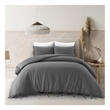 Posh Living Izabela 3pc Full/Queen Duvet Set Dark Grey