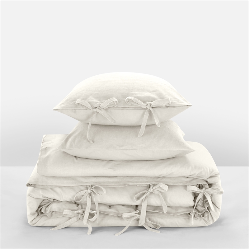Posh Living Izabela 3pc King/California King Duvet Set Ivory