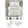 Posh Living Izabela 3pc Full/Queen Duvet Set Ivory