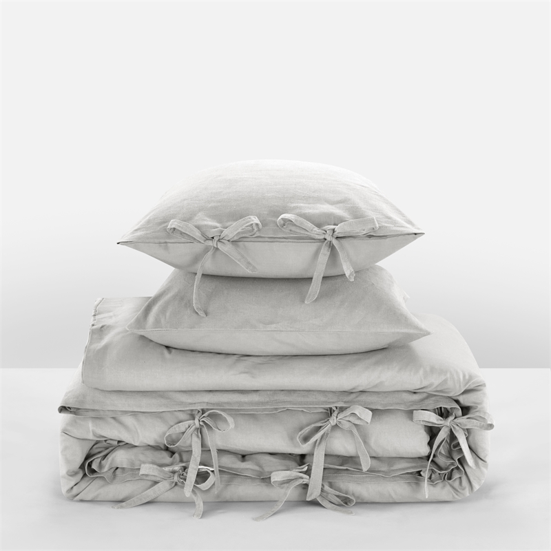 Posh Living Izabela 3pc Full/Queen Duvet Set Light Grey