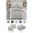 Posh Living Izabela 3pc Full/Queen Duvet Set Light Grey