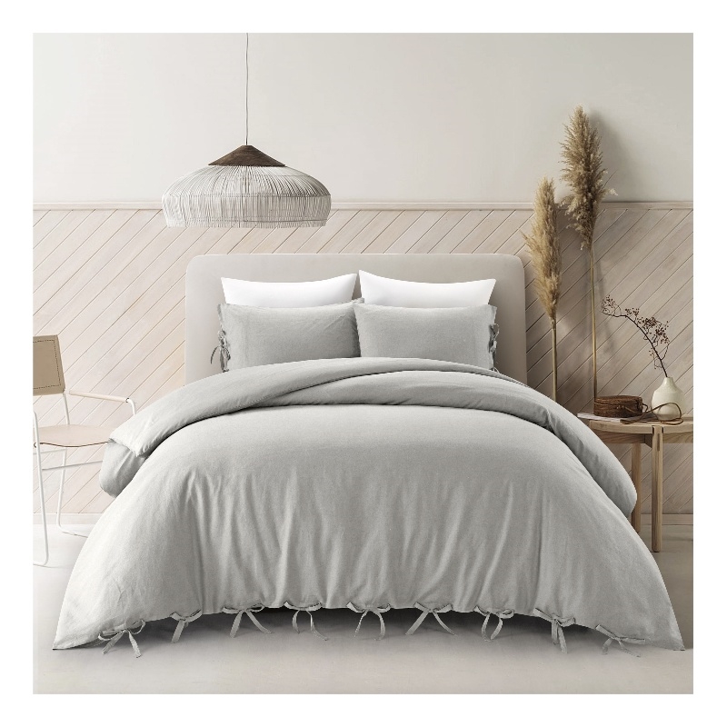 Posh Living Izabela 3pc Full/Queen Duvet Set Light Grey