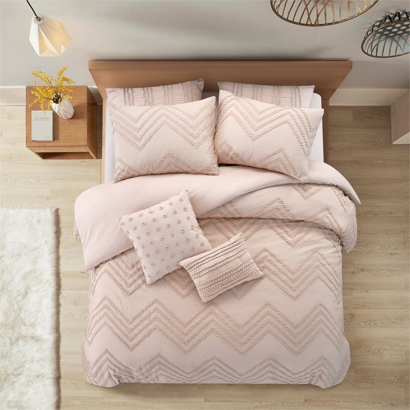 Posh Living Minnie 7pc King/California King Duvet Set Blush
