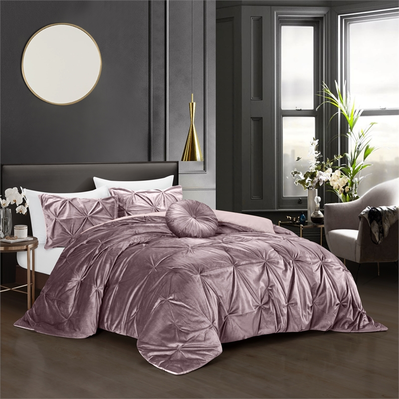 Posh Living Baxter 5pc Full/Queen Comforter Set Blush