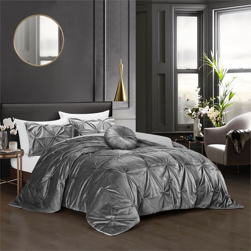 Posh Living Baxter 5pc King/California King Comforter Set Grey