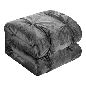 Posh Living Baxter 5pc Full/Queen Comforter Set Grey