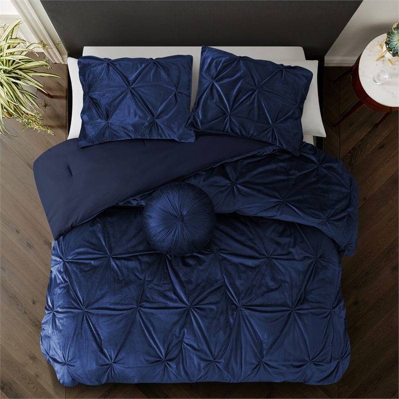 Posh Living Baxter 5pc Full/Queen Comforter Set Navy