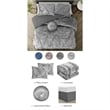 Posh Living Baxter 5pc King/California King Comforter Set Silver