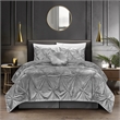 Posh Living Baxter 5pc Full/Queen Comforter Set Silver
