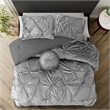 Posh Living Baxter 5pc Full/Queen Comforter Set Silver
