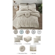Posh Living Abilene 7pc King/California King Comforter Set Beige