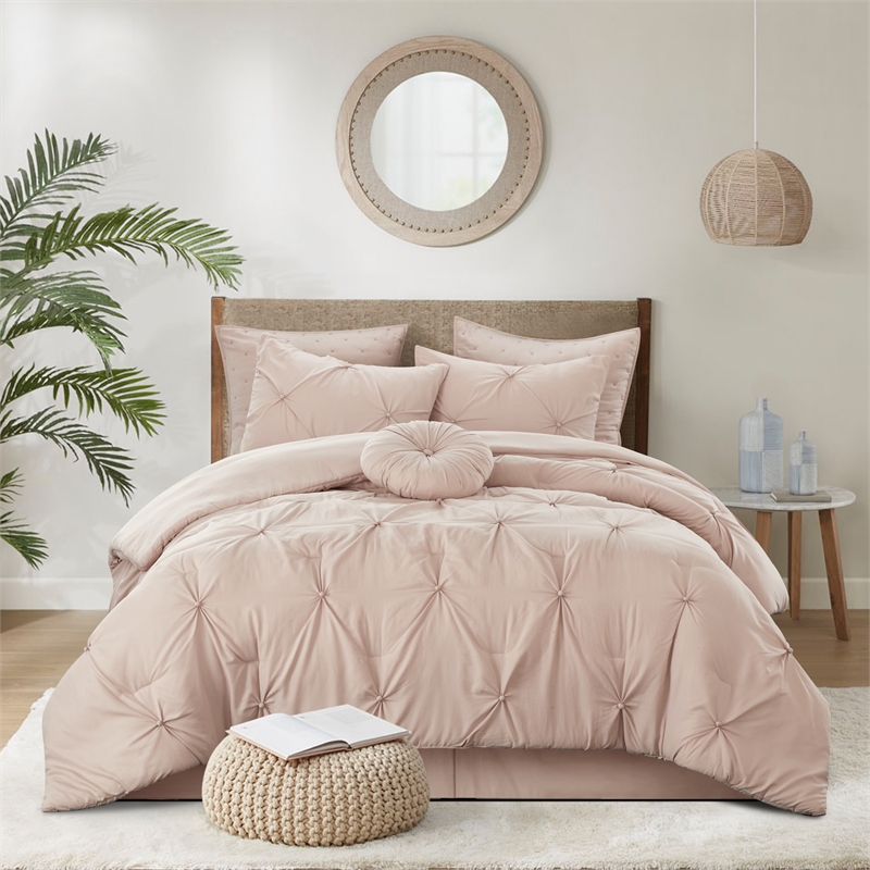 Posh Living Abilene 5pc Twin/Twin XL Comforter Set Blush