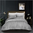 Posh Living Deklin 3pc King/California King Comforter Set Silver