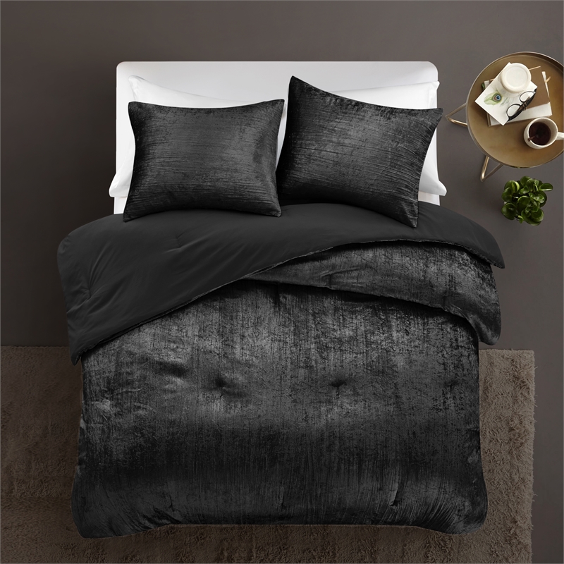 Posh Living Deklin 3pc King/California King Comforter Set Black