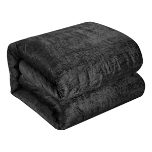Posh Living Deklin 3pc Full/Queen Comforter Set Black