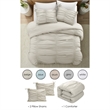 Posh Living Briseis 3pc Full/Queen Comforter Set Beige