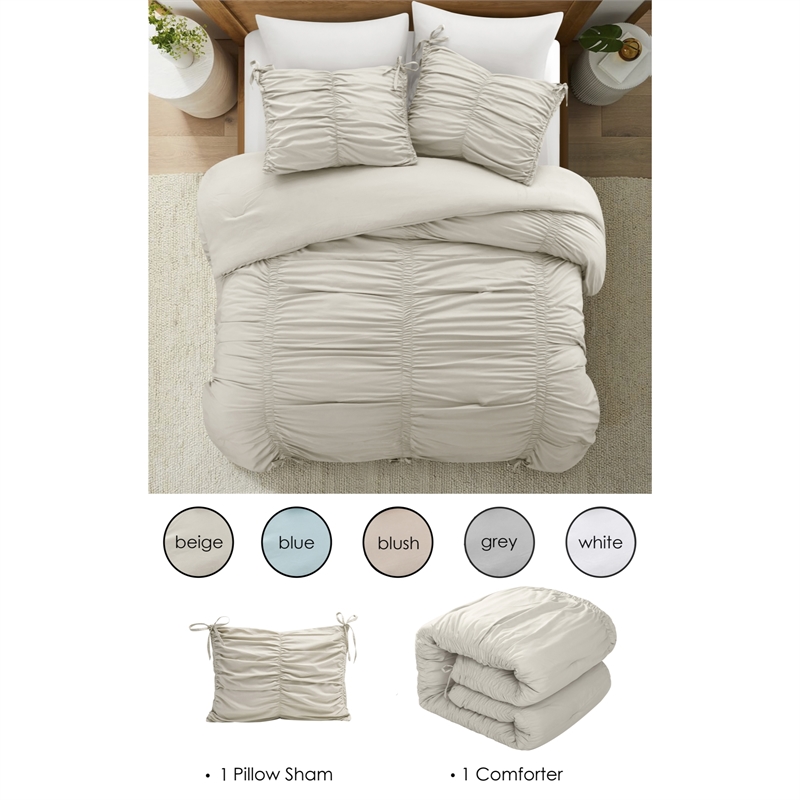Posh Living Briseis 2pc Twin/Twin XL Comforter Set Beige