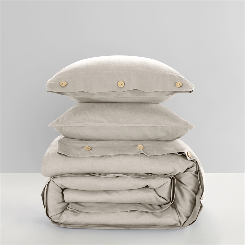 Posh Living Kaiyah 3pc Full/Queen Duvet Set Beige