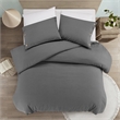 Posh Living Kaiyah 3pc Full/Queen Duvet Set Dark Grey