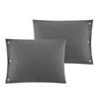 Posh Living Kaiyah 3pc Full/Queen Duvet Set Dark Grey