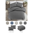 Posh Living Kaiyah 3pc Full/Queen Duvet Set Dark Grey